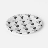 Hand Silhouette Dog Papieren Bordje (Gekanteld)