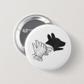 Hand Silhouette Dog Ronde Button 5,7 Cm (Voorkant /achterkant)