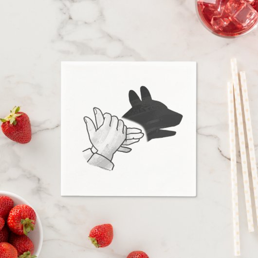 Hand Silhouette Dog Servetten (Insitu)