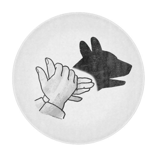 Hand Silhouette Dog Snijplank (Voorkant)
