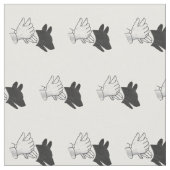 Hand Silhouette Dog Stof (Close Up)