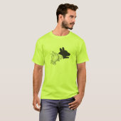 Hand Silhouette Dog T-shirt (Voorkant volledig)