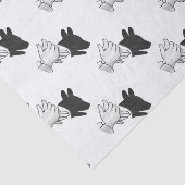 Hand Silhouette Dog Tissuepapier (Detail)