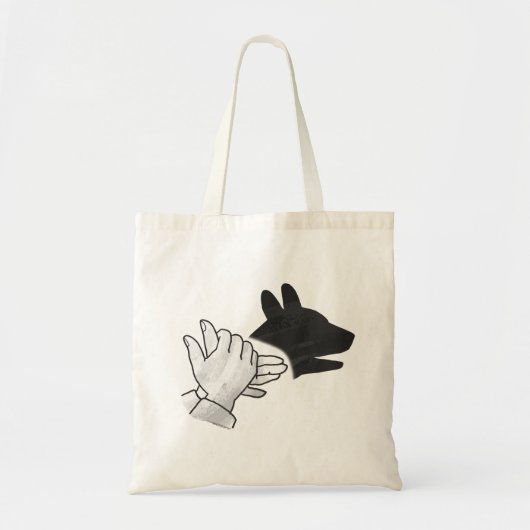 Hand Silhouette Dog Tote Bag (Voorkant)