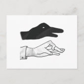 Hand Silhouette Duck Briefkaart (Voorkant)