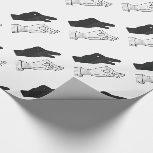 Hand Silhouette Duck Cadeaupapier (Hoek)