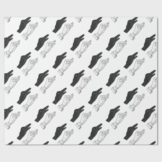 Hand Silhouette Duck Cadeaupapier (Vlak)