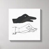 Hand Silhouette Duck Canvas Afdruk (Voorkant)