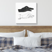 Hand Silhouette Duck Canvas Afdruk (Insitu (Slaapkamer))