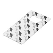 Hand Silhouette Duck Creditkaart Flessenopener (Voorkant Gekanteld)