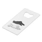 Hand Silhouette Duck Creditkaart Flessenopener (Achterkant Gekanteld)