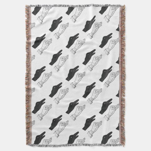 Hand Silhouette Duck Deken (Voorkant Verticaal)