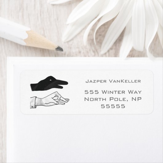 Hand Silhouette Duck Etiket (Insitu)