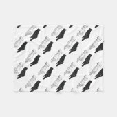 Hand Silhouette Duck Fleece Deken (Voorkant (Horizontaal))