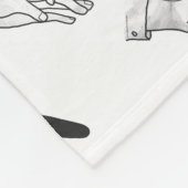 Hand Silhouette Duck Fleece Deken (Hoek)