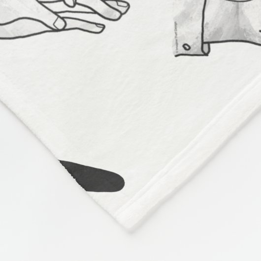 Hand Silhouette Duck Fleece Deken (Hoek)