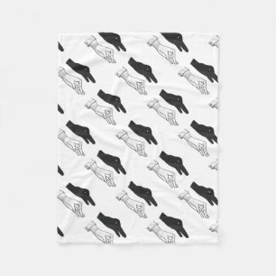 Hand Silhouette Duck Fleece Deken