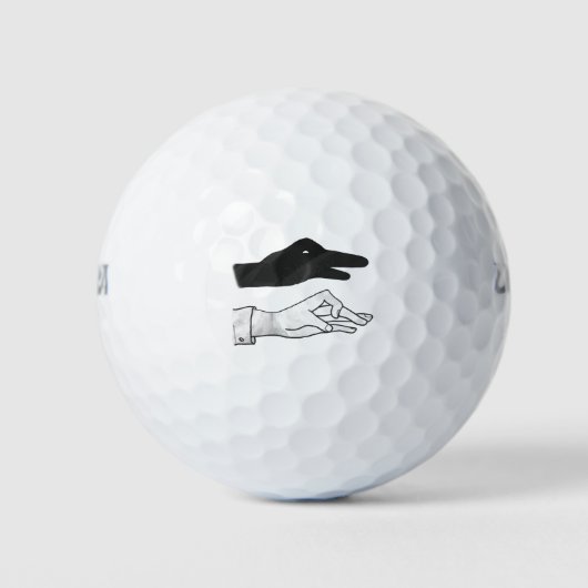 Hand Silhouette Duck Golfballen (Voorkant)