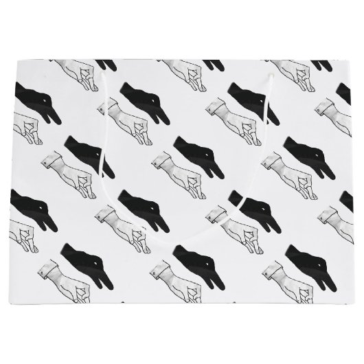 Hand Silhouette Duck Groot Cadeauzakje (Voorkant)