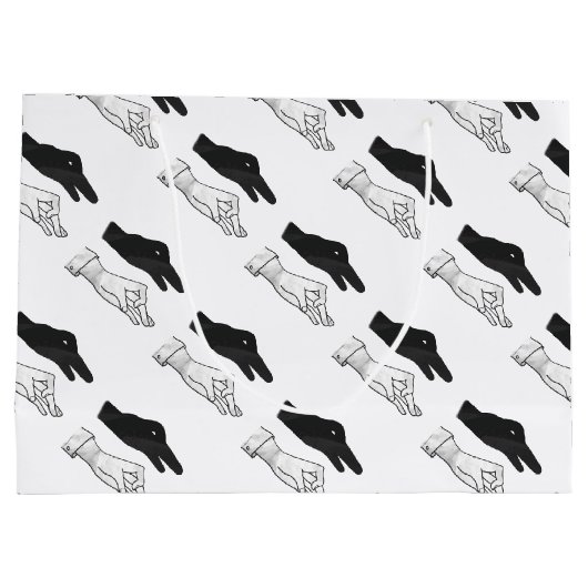 Hand Silhouette Duck Groot Cadeauzakje (Achterkant)