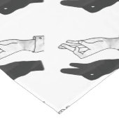 Hand Silhouette Duck Korte Tafelloper (Hoek)