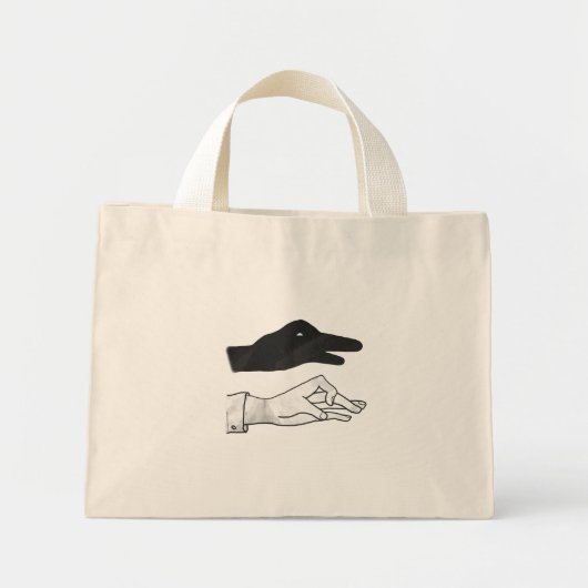 Hand Silhouette Duck Mini Tote Bag (Voorkant)