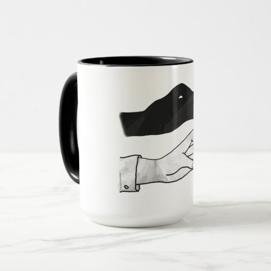 Hand Silhouette Duck Mok (Voorkant links)