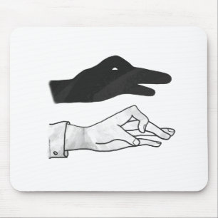 Hand Silhouette Duck Muismat