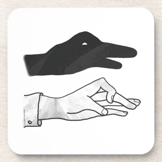 Hand Silhouette Duck Onderzetter (Voorkant)