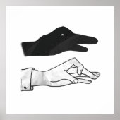 Hand Silhouette Duck Poster (Voorkant)