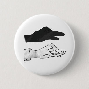 Hand Silhouette Duck Ronde Button 5,7 Cm