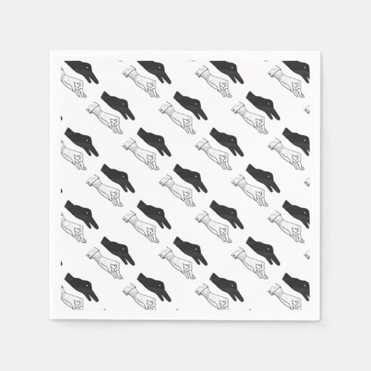 Hand Silhouette Duck Servet (Voorkant)