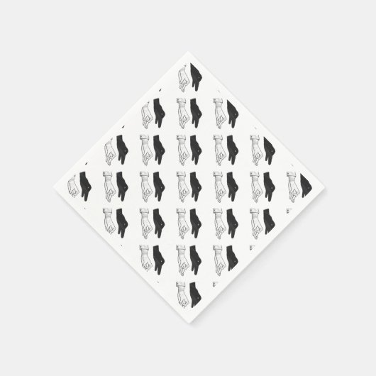 Hand Silhouette Duck Servet (Hoek)