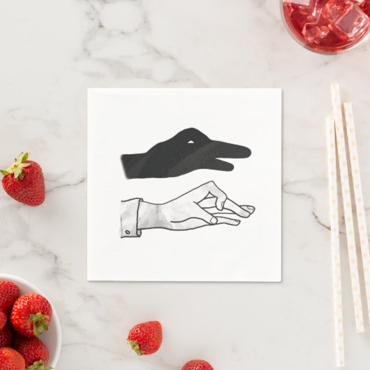 Hand Silhouette Duck Servetten (Insitu)