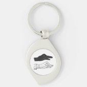 Hand Silhouette Duck Sleutelhanger (Voorkant)