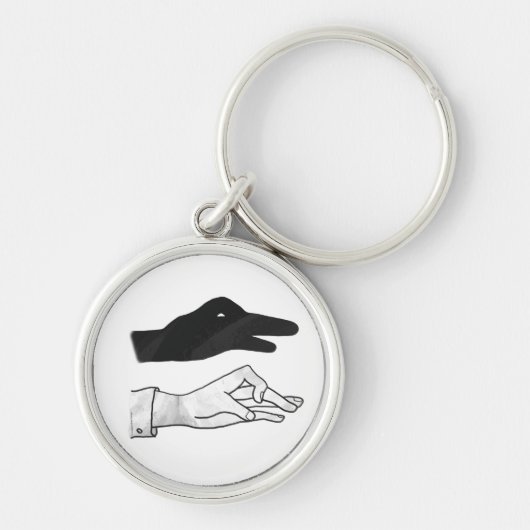 Hand Silhouette Duck Sleutelhanger (Voorkant)
