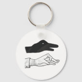 Hand Silhouette Duck Sleutelhanger (Voorkant)