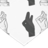 Hand Silhouette Duck Tafelkleed (Gekanteld)