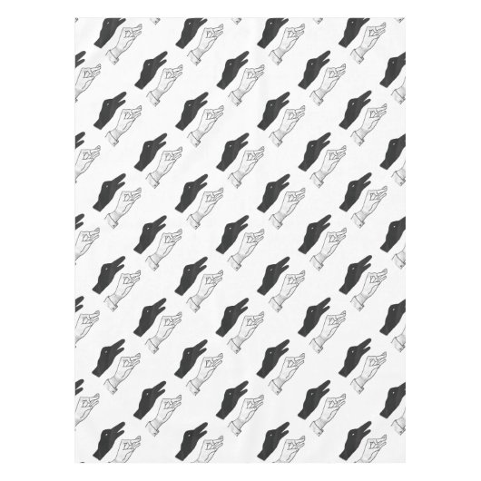 Hand Silhouette Duck Tafelkleed (Voorkant)