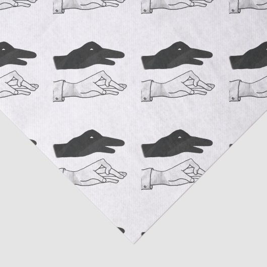 Hand Silhouette Duck Tissuepapier (Detail)