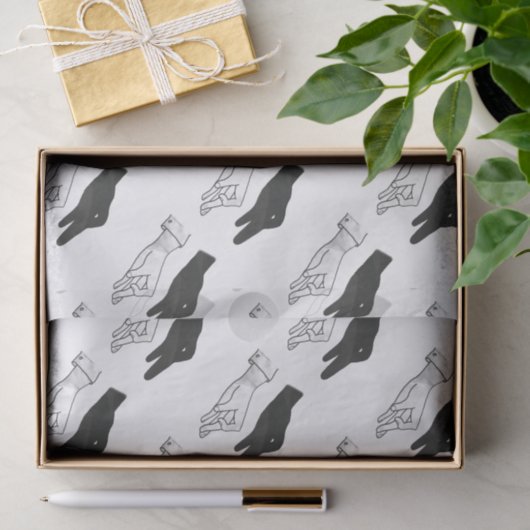 Hand Silhouette Duck Tissuepapier (Geschenk)