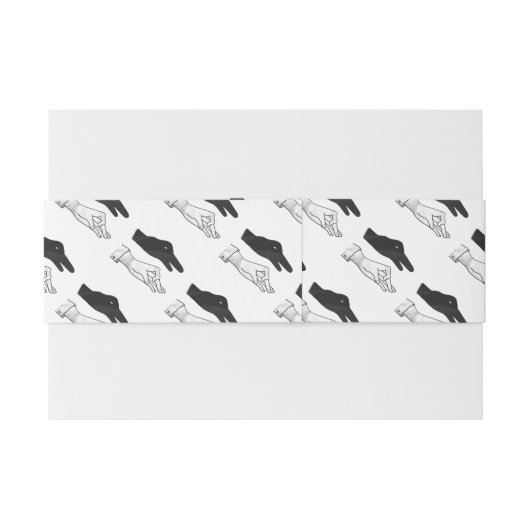 Hand Silhouette Duck Uitnodigingen Wikkel (Achterkant Voorbeeld)