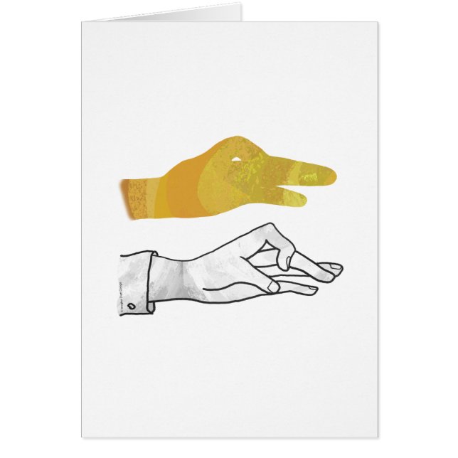 Hand Silhouette Duck Yellow (Voorkant)