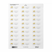 Hand Silhouette Duck Yellow Etiket (Full Sheet)