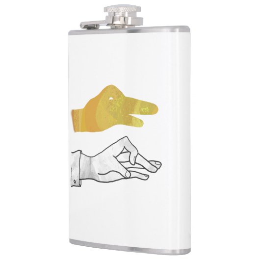 Hand Silhouette Duck Yellow Heupfles (Links)