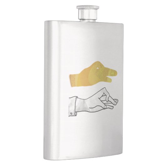 Hand Silhouette Duck Yellow Heupfles (Rechts)