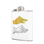 Hand Silhouette Duck Yellow Heupfles (Links)