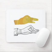 Hand Silhouette Duck Yellow Muismat (Met muis)