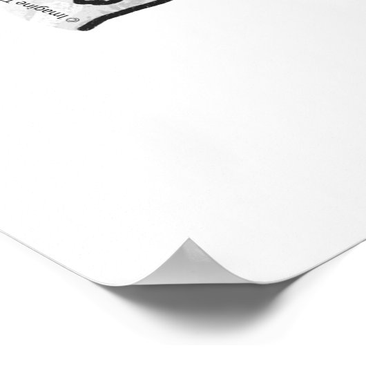 Hand Silhouette Duck Yellow Poster (Hoek)