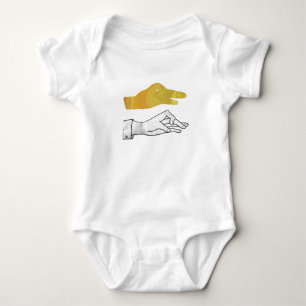 Hand Silhouette Duck Yellow Romper